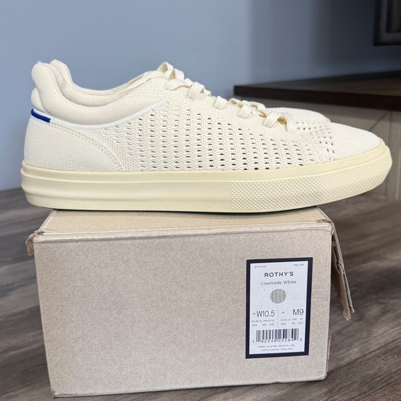 Rothy's Lace Up Sneakers RS02 Knit Courtside White 10.5 - Picture 3 of 13